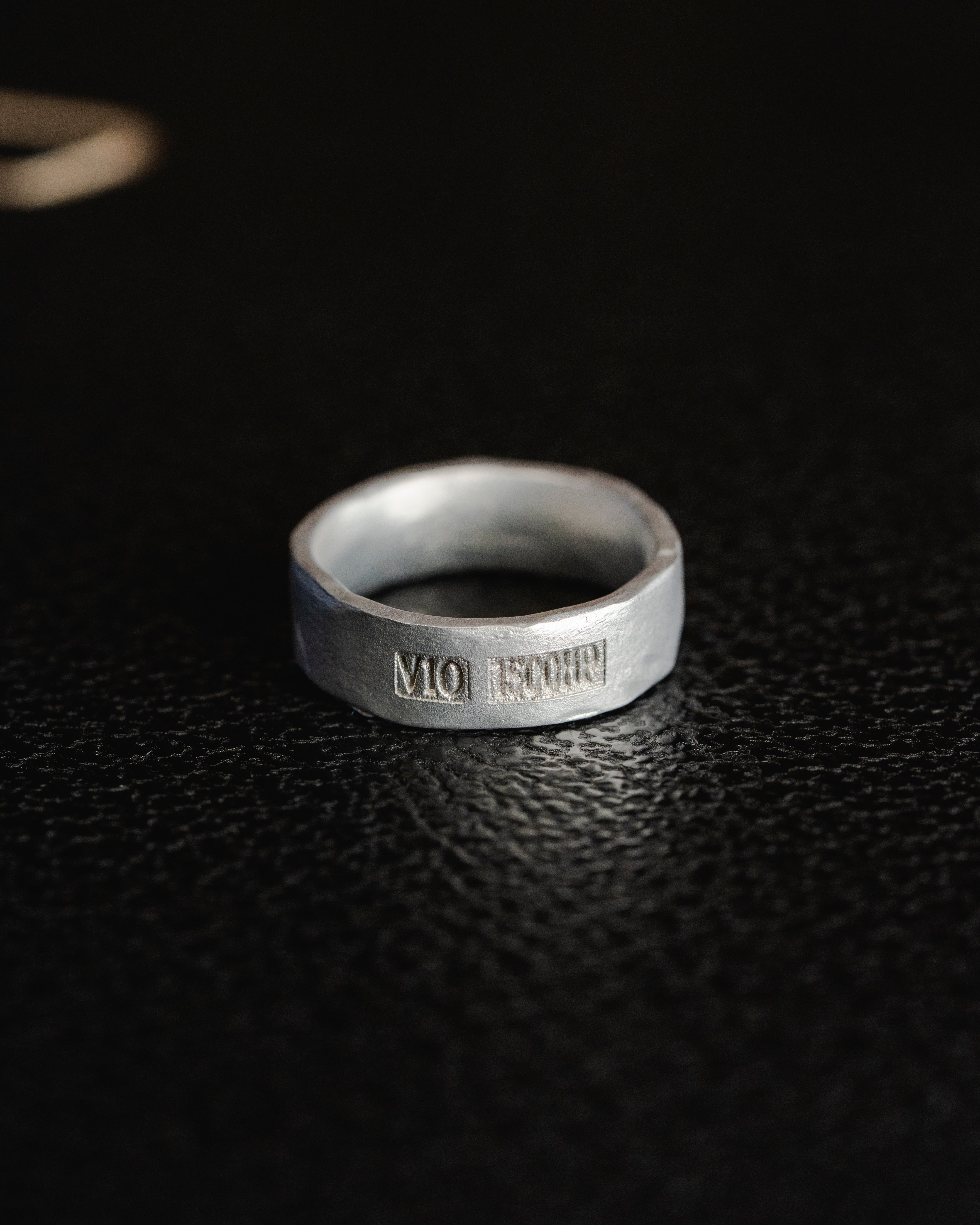 Raw Titanium Ring with Supercar Engine Metal – SCR